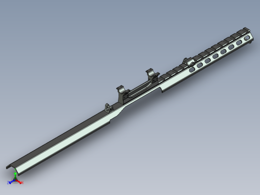 proe 5.0 巴雷特狙击枪M82A1正等轴测缩略图