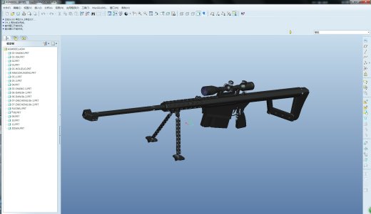 proe 5.0 巴雷特狙击枪M82A1缩略图