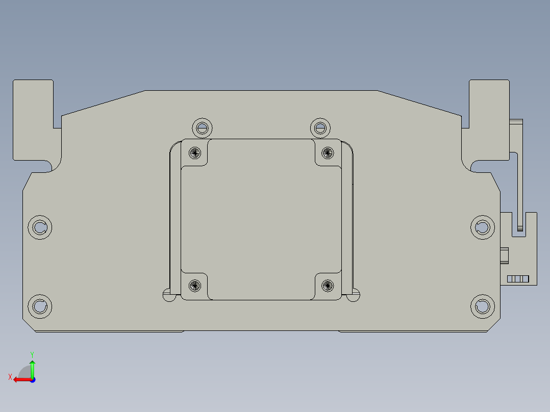 178同步带模组型材滑台模组线性滑台直线电机模组3d图纸后视图