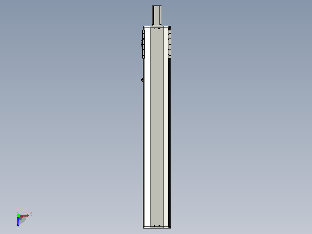 178同步带模组型材滑台模组线性滑台直线电机模组3d图纸俯视图