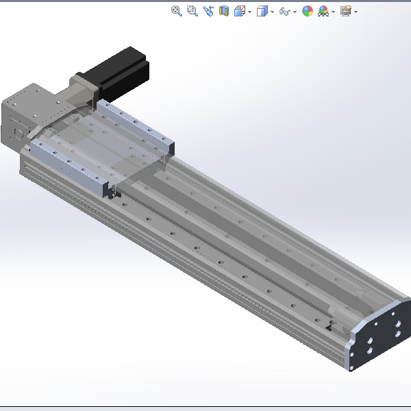 178同步带模组型材滑台模组线性滑台直线电机模组3d图纸
