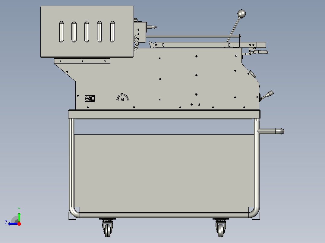 真空成型机右视图