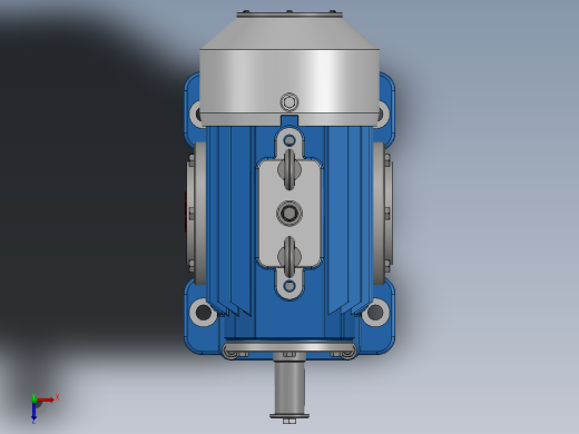 蜗轮蜗杆螺旋齿轮箱三维建模图纸 Inventor2016设计俯视缩略图