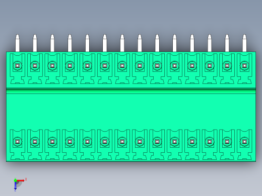 DEGSON 15EDG 系列 3.5mm 插拔式接线端子 FullPack-15EDGRT-3.5-28P-14-00AH俯视缩略图