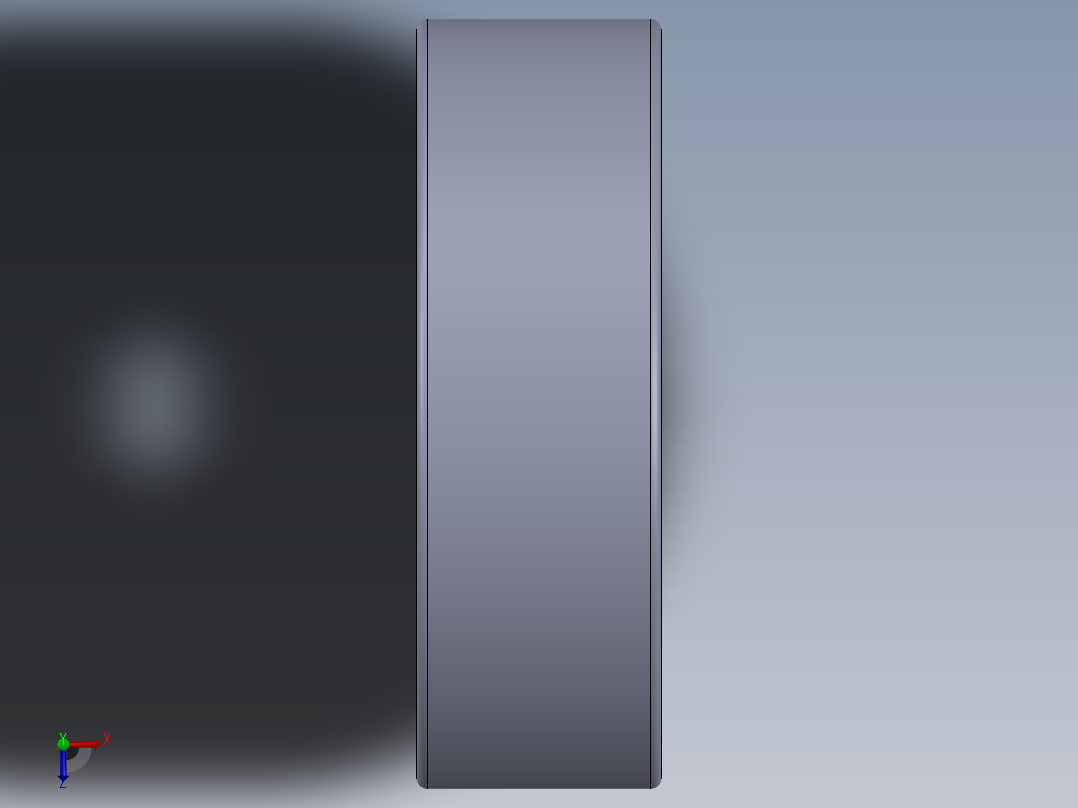 滚珠轴承-FAG BALL BEARING 608 8x22x7.SLDPRT俯视图