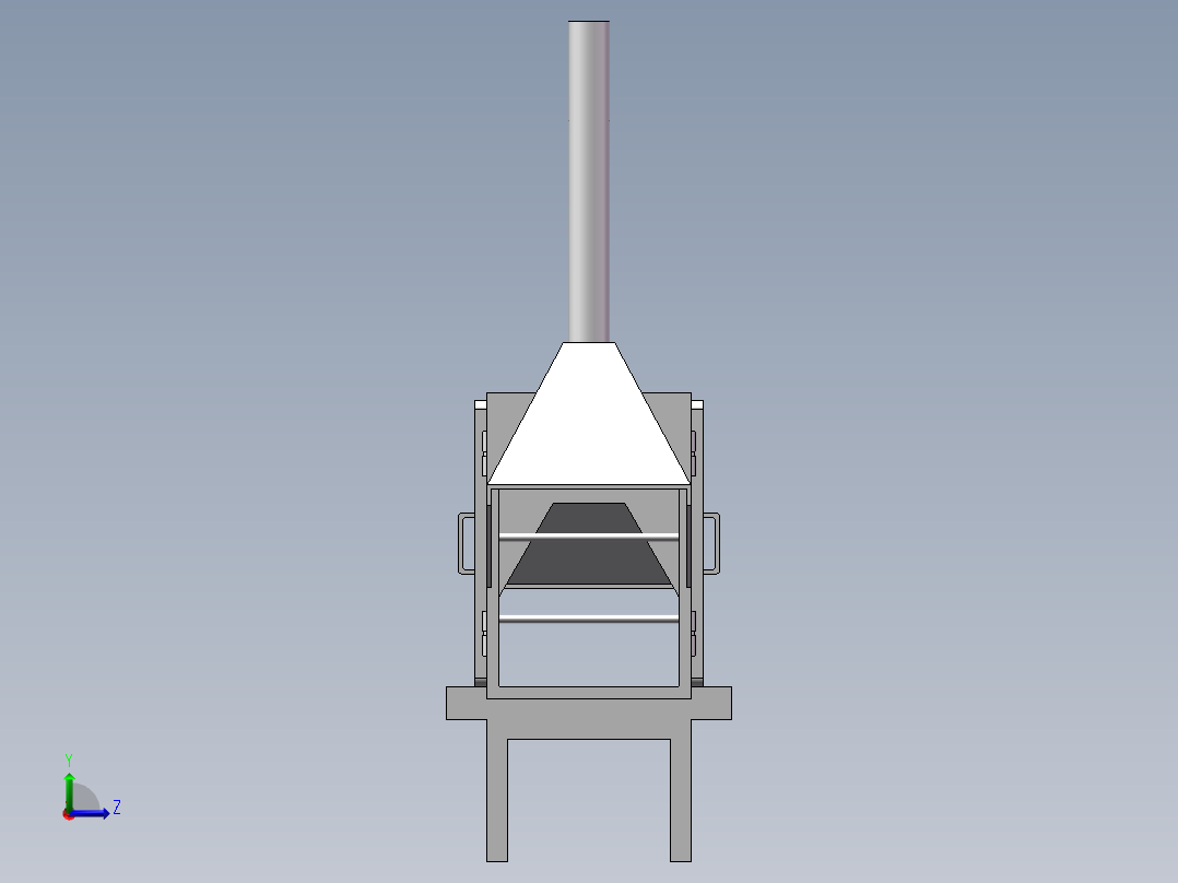 简易蒸面机左视图
