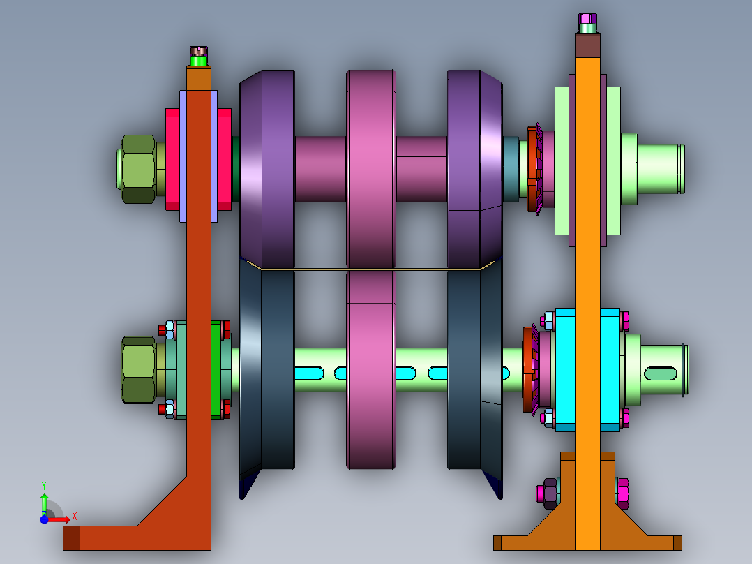 电缆桥架盖板成型轮前视图