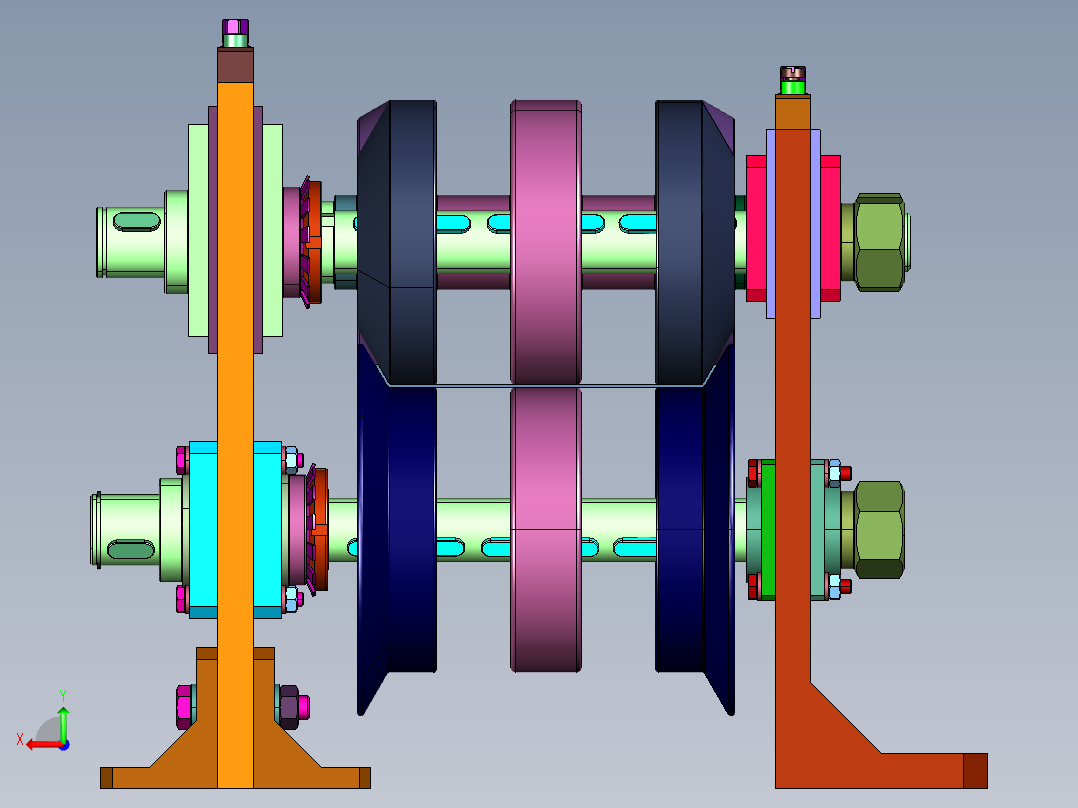 电缆桥架盖板成型轮后视图