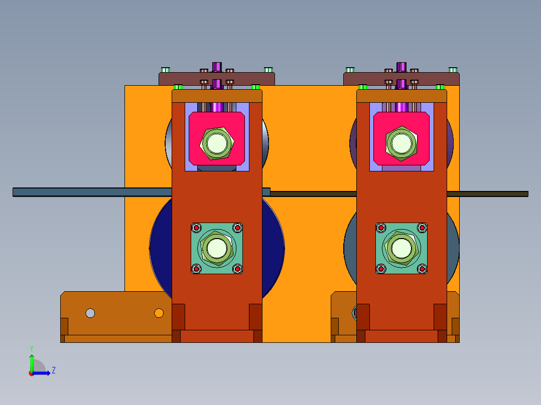 电缆桥架盖板成型轮左视图