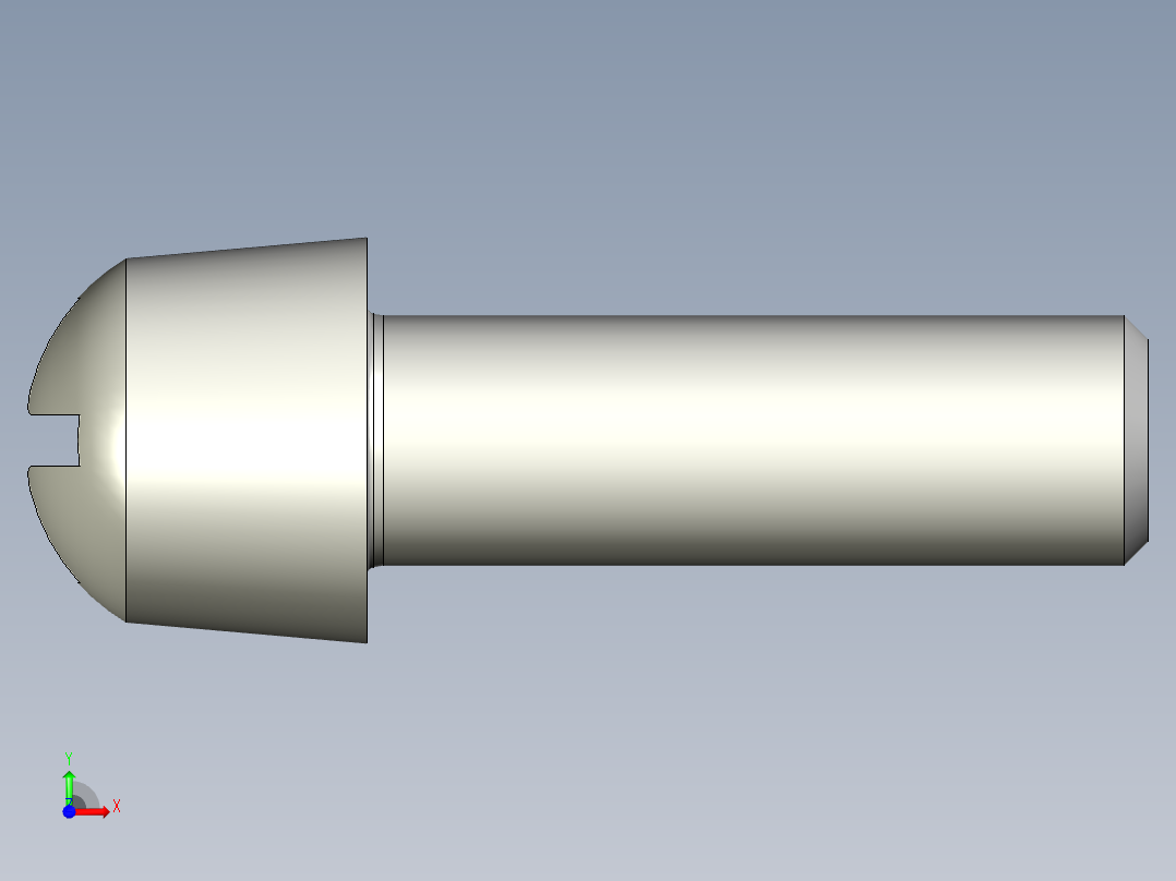 Cross_recessed_head-M8-25-25-11-13-9.1.stp螺钉-前视图