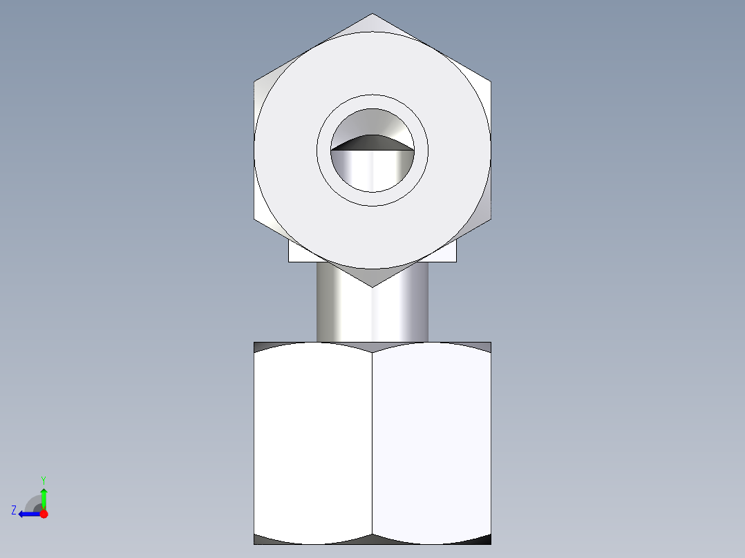 卡套式工业通用硬管接头EO_Standpipe_elbow_EVW08L71右视图