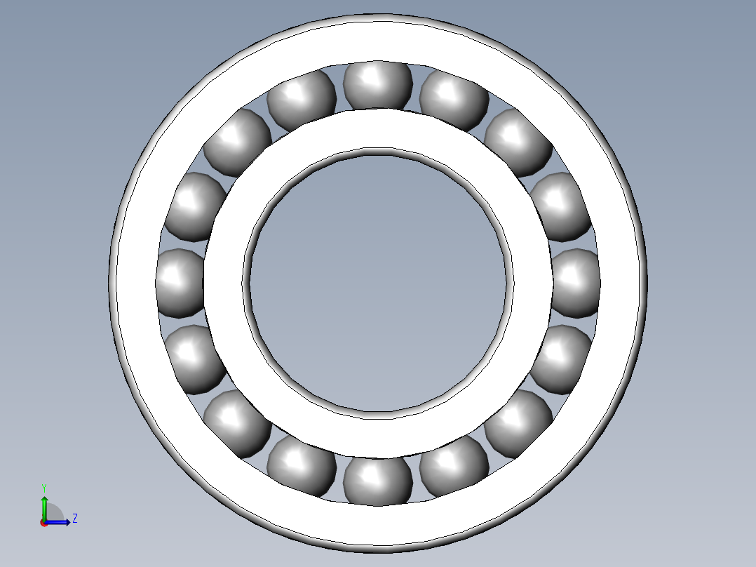 深沟球轴承 6004后视图