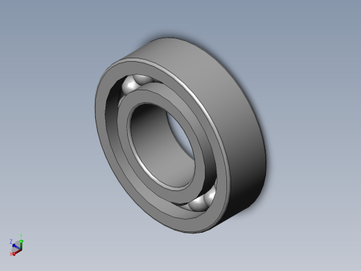 深沟球轴承 6004正等轴测缩略图