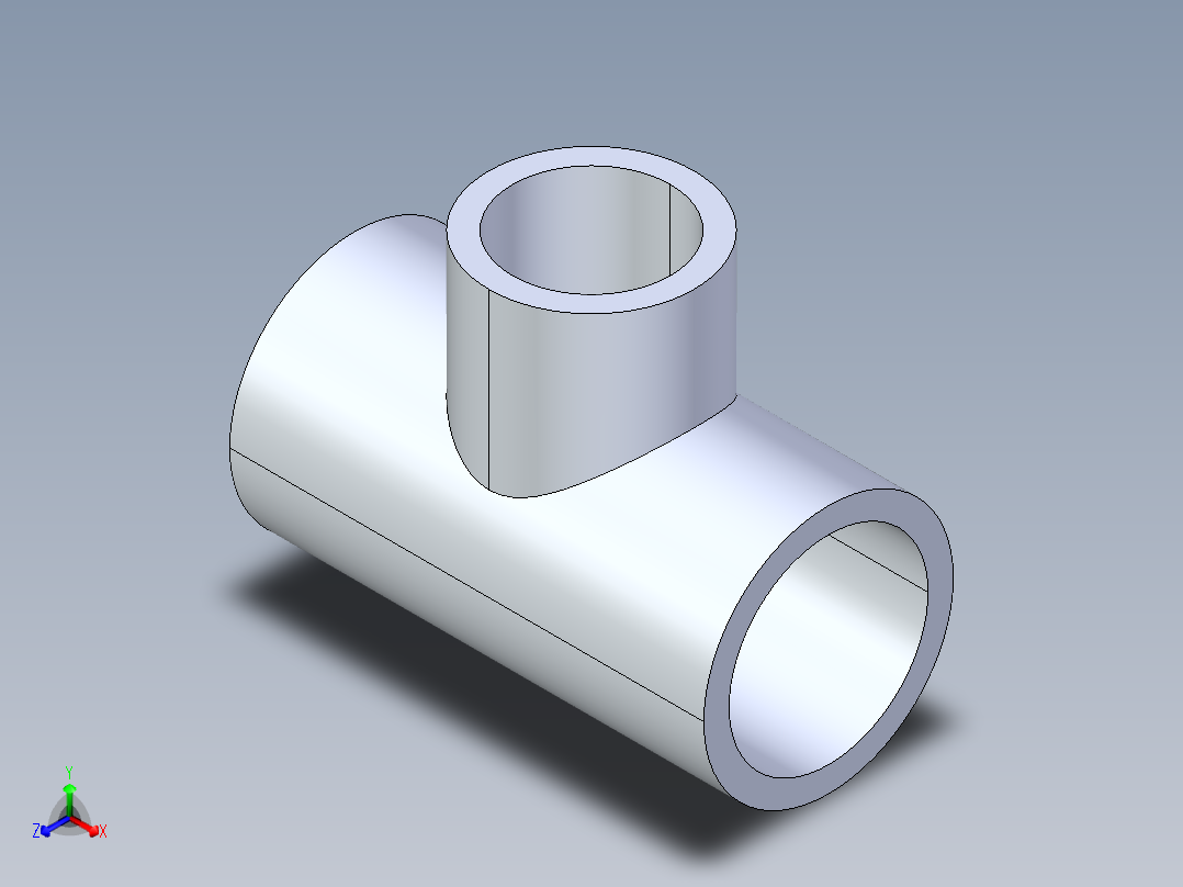 CPVC管件02-Sch80_ReducingTee_SxSxS_9801-168_1.25in x 1in主视图