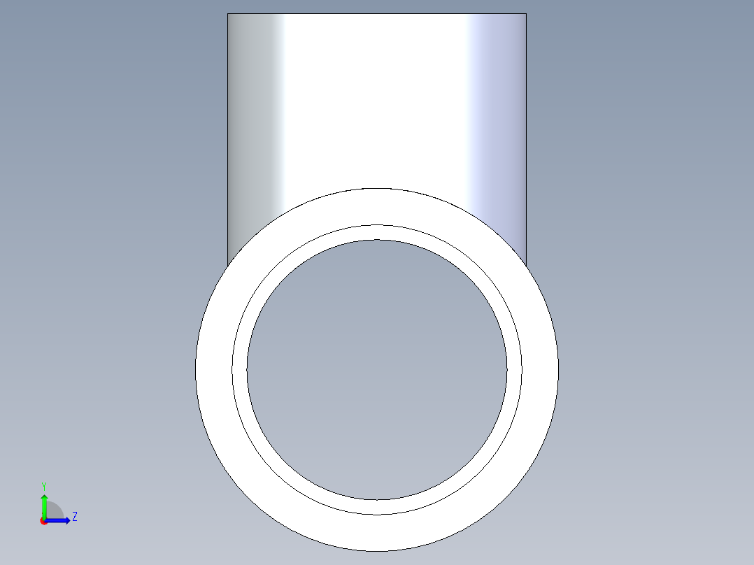 CPVC管件02-Sch80_ReducingTee_SxSxS_9801-168_1.25in x 1in左视图