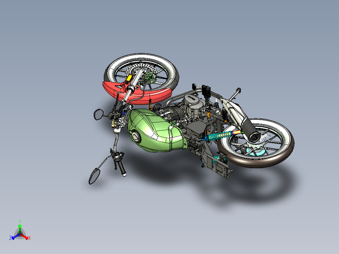CG Model摩托车模型主视图