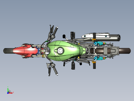 CG Model摩托车模型前视缩略图
