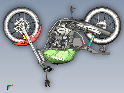 CG Model摩托车模型俯视缩略图