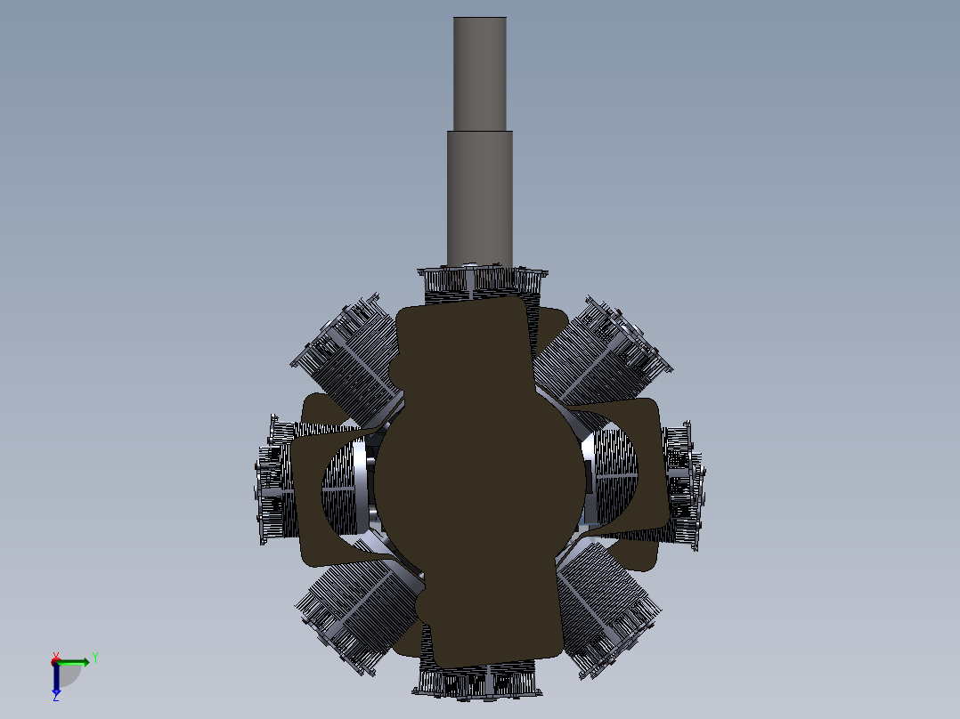 同轴直升机传输总成---格式为：SW左视图