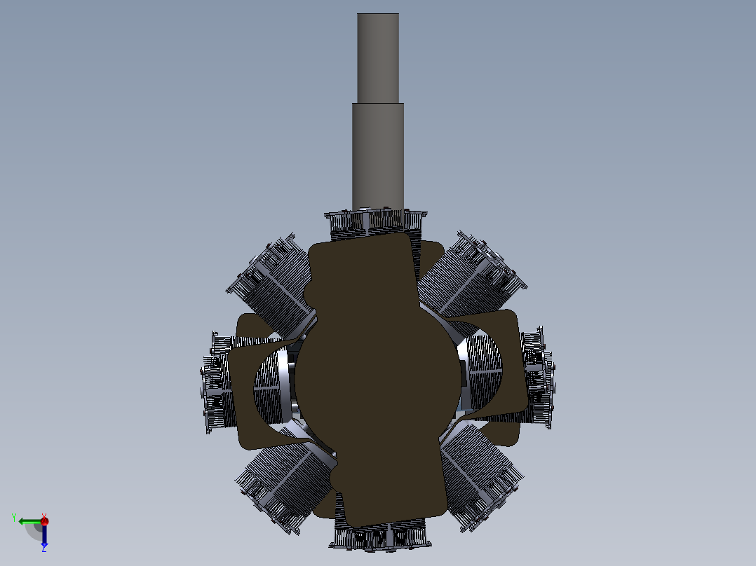 同轴直升机传输总成---格式为：SW右视图