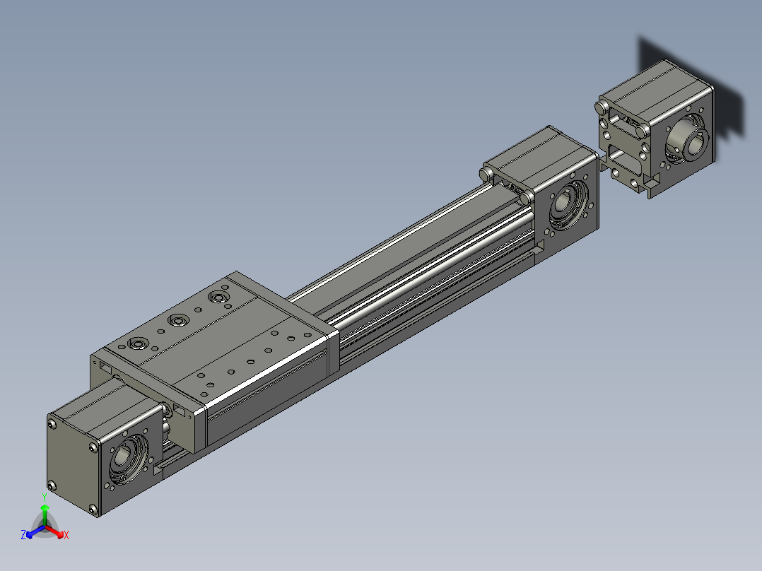 直线模组LHN50N-00 直线模组设计图纸正等轴测图