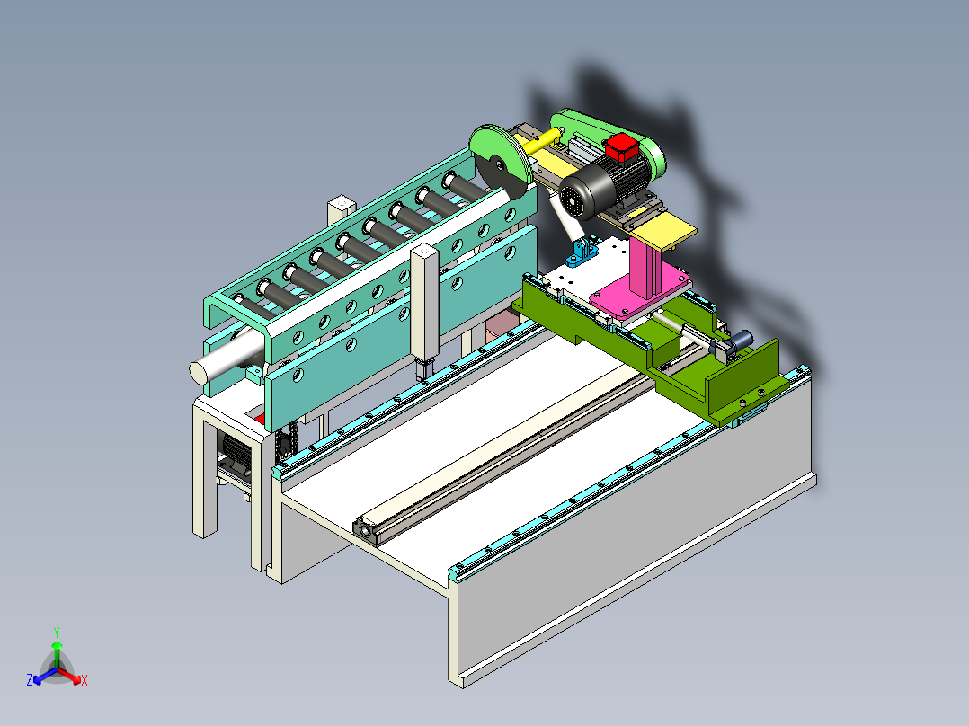 棒料定长切割锯床设计资料含三维+二维+说明书