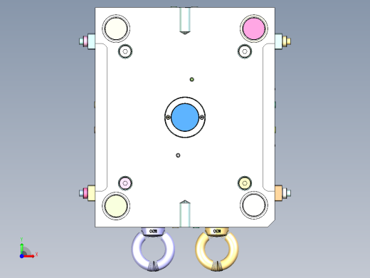 一次性马桶刷壳体（二次顶出）前视缩略图