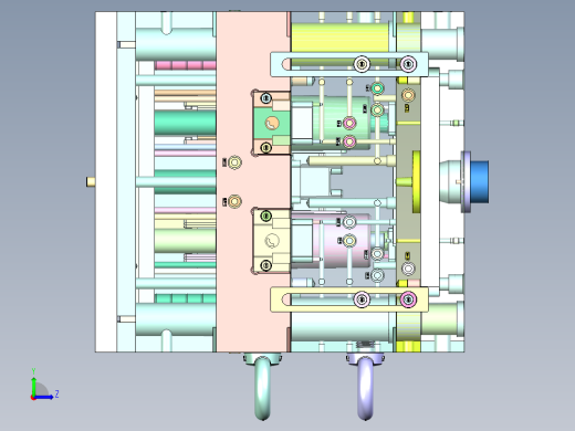 一次性马桶刷壳体（二次顶出）左视缩略图
