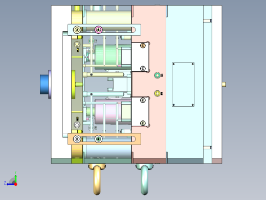 一次性马桶刷壳体（二次顶出）右视缩略图