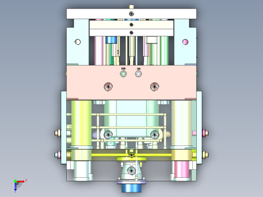 一次性马桶刷壳体（二次顶出）俯视缩略图