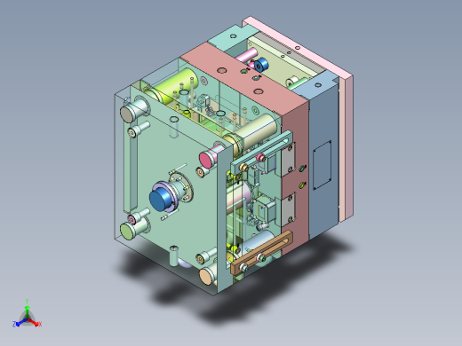 一次性马桶刷壳体（二次顶出）正等轴测缩略图