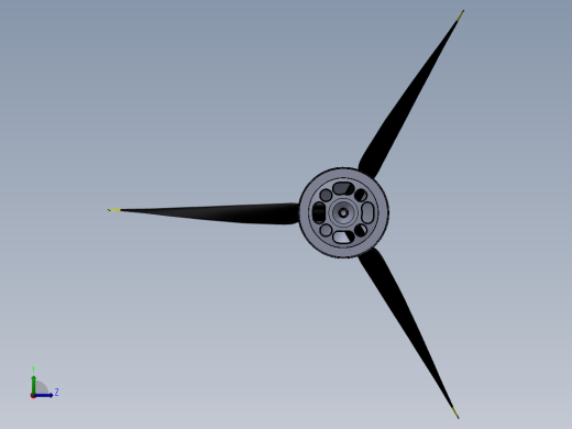 3和4叶片螺旋桨组件左视缩略图