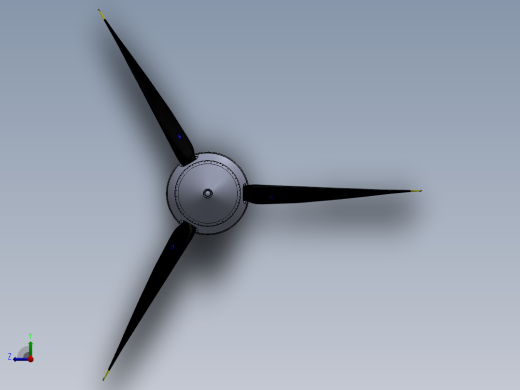 3和4叶片螺旋桨组件右视缩略图