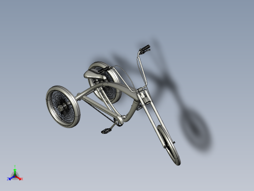 24---三轮自行车step三维图纸模型设计图纸