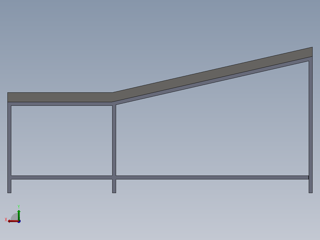 铸造滑槽后视图
