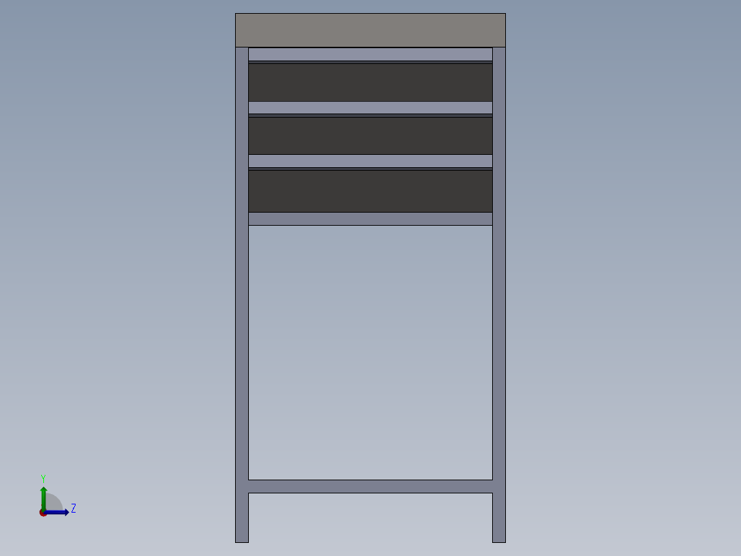 铸造滑槽左视图