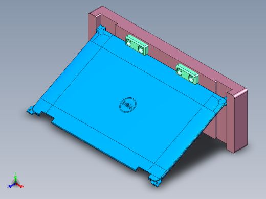 笔记本电脑脚垫测量角度检具模型