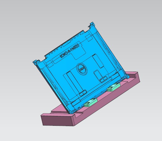笔记本电脑脚垫测量角度检具模型