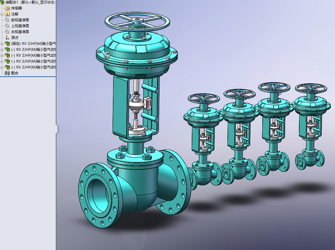 5款气动薄膜单座（套筒）调节阀（散热型）