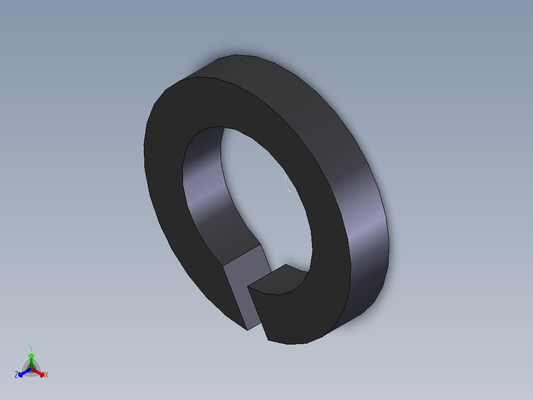 标准型弹簧垫圈  401正等轴测图