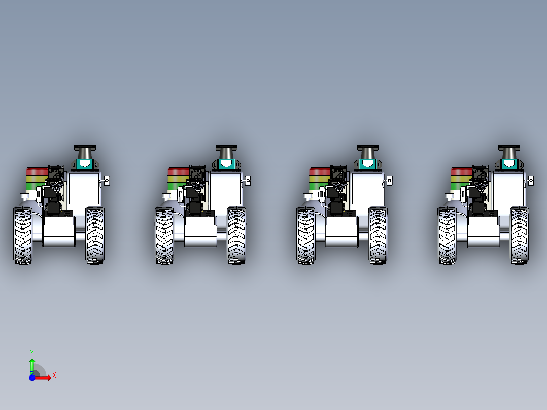 野外无人驾驶小车模拟前视图