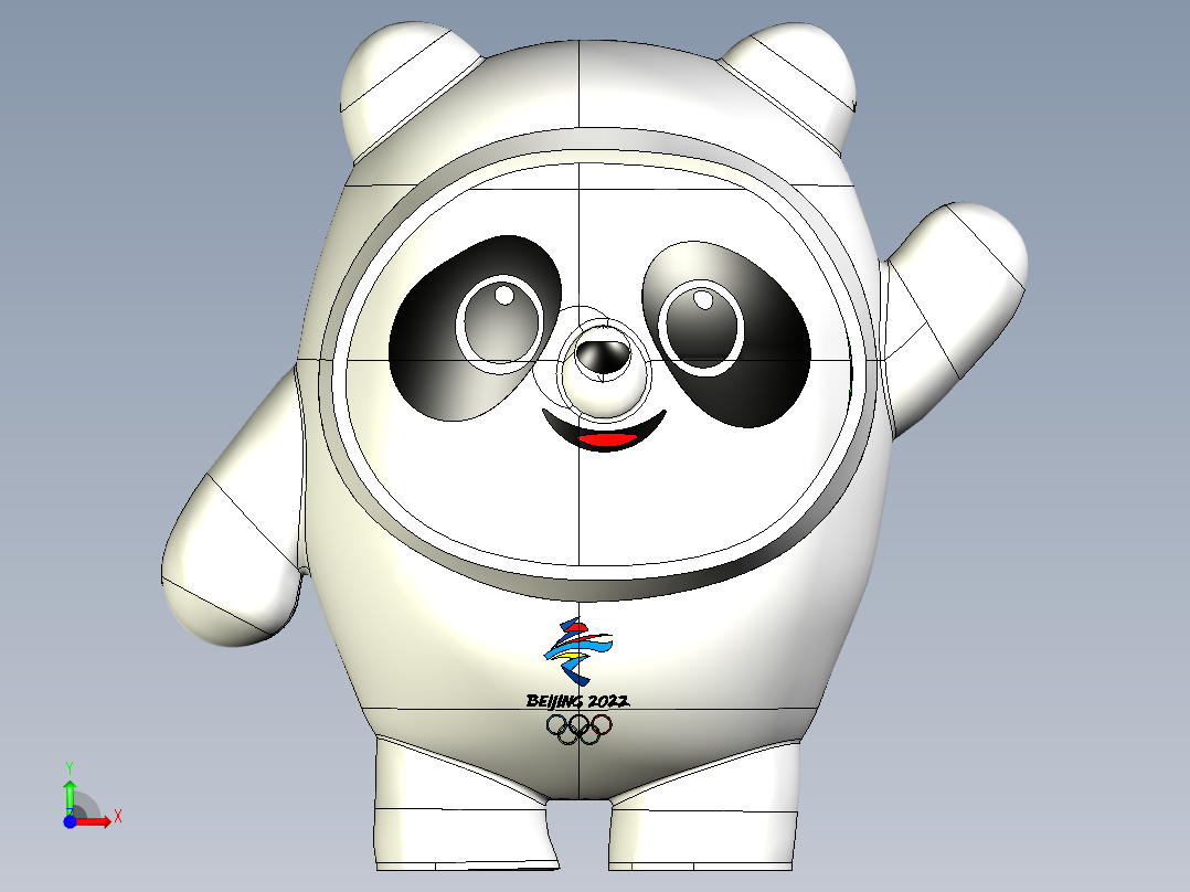 冰墩墩（带参数）前视图