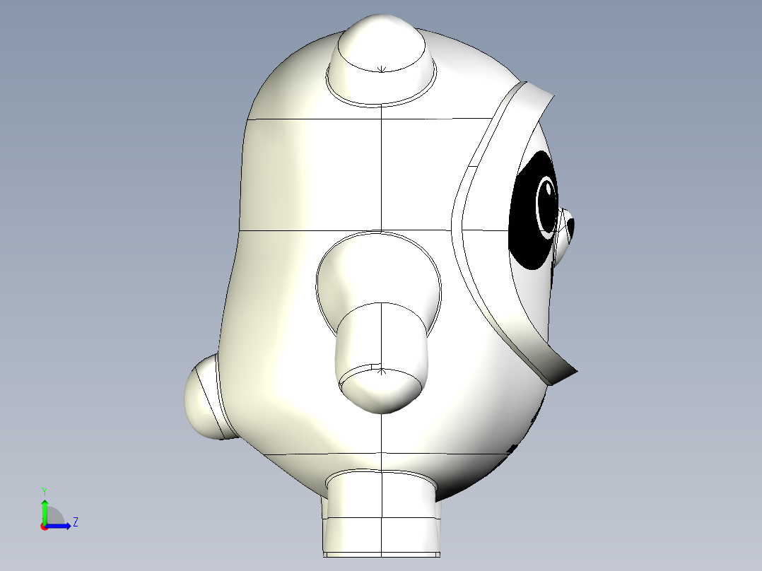 冰墩墩（带参数）左视图