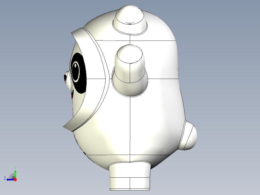冰墩墩（带参数）右视图
