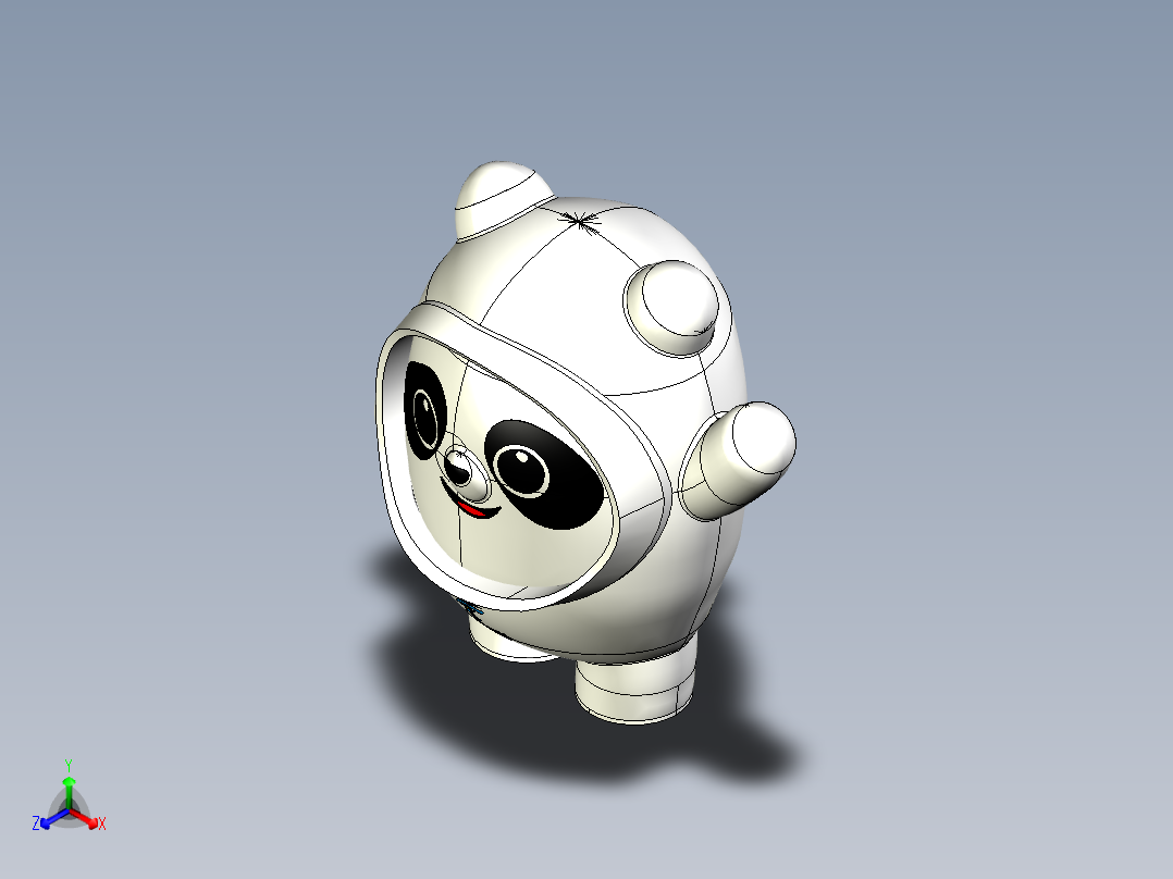 冰墩墩（带参数）正等轴测图