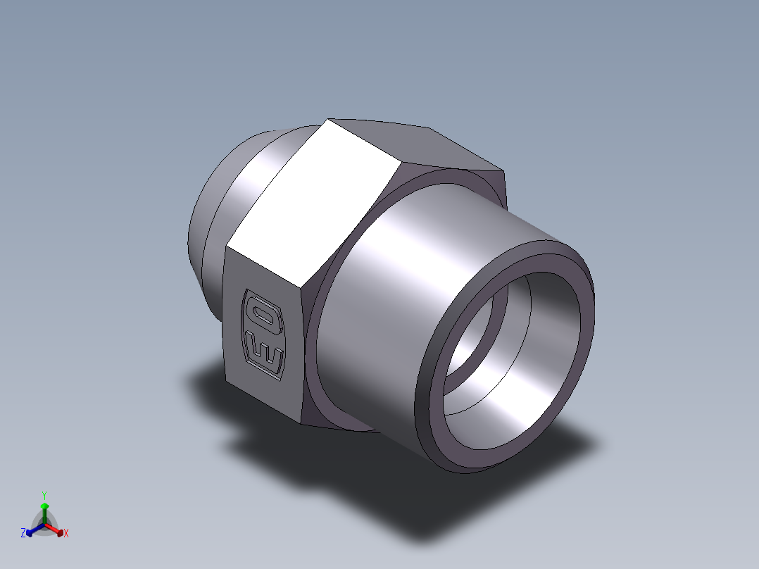 焊接直接头、1DW-24-16正等轴测图