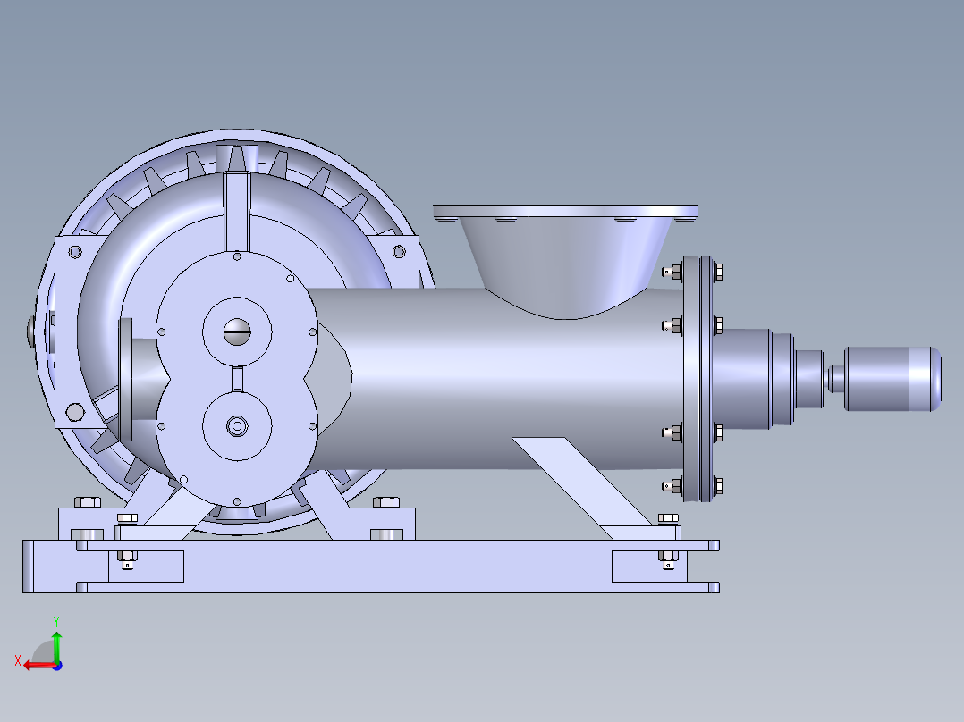 齿轮泥浆泵后视图