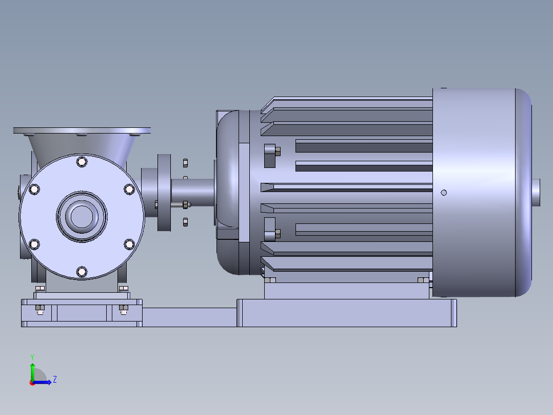 齿轮泥浆泵左视图