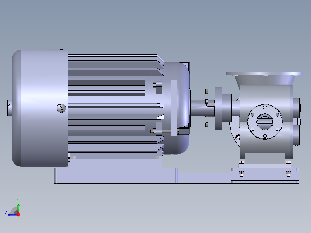 齿轮泥浆泵右视图