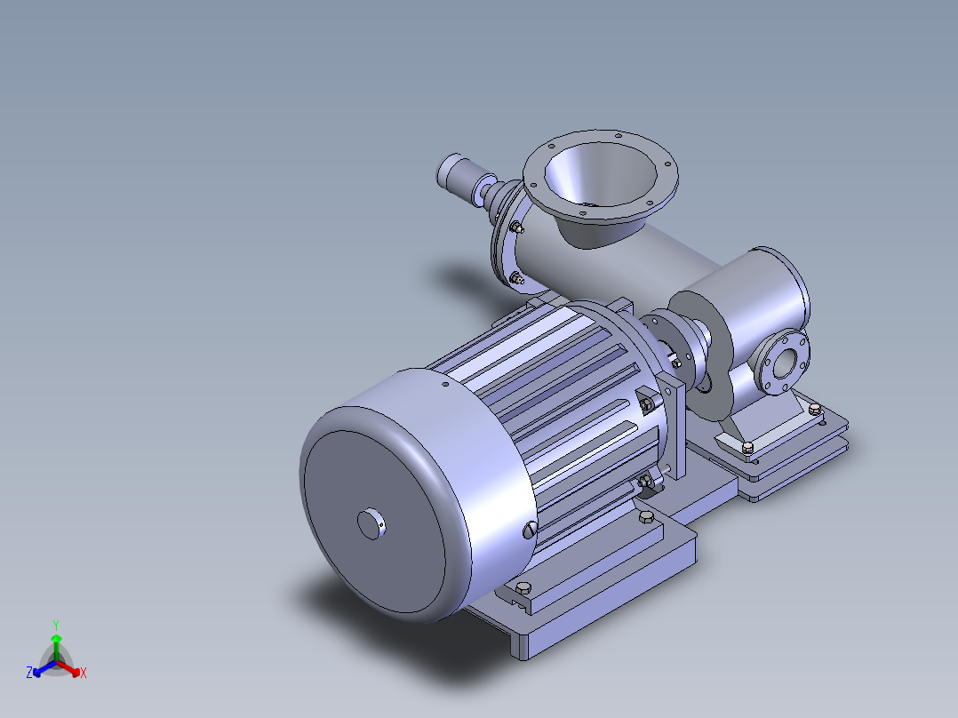 齿轮泥浆泵正等轴测图